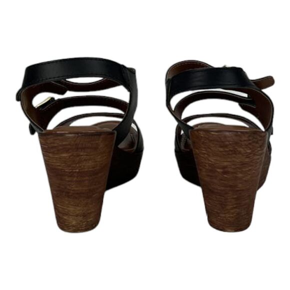 New Bella Vita WomenĀ USā10 Leather Sandals Open Toe BlackāSlingback Shoes - Picture 6 of 8